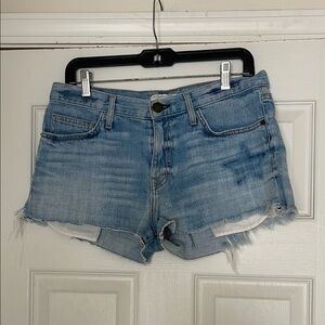 Current/Elliott - Distress Denim Blue Jean Shorts with Star - size 27